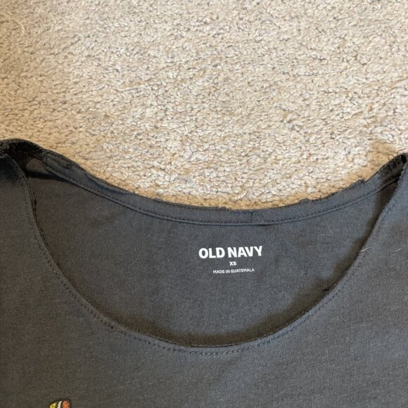 THE BEATLES YELLOW SUBMARINE Tee Shirt Women XS Gray Cropped 70s Vibes Old Navy - Picture 6 of 9